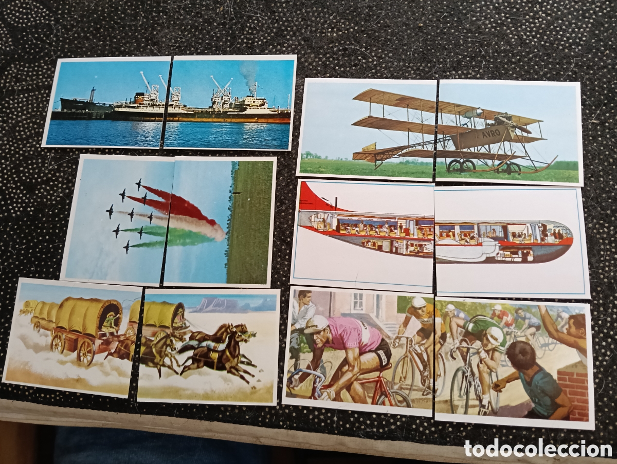 Coleccionismo cromos antiguos: Lote de 6 cromos dobles de La aventura de la velocidad&rdquo; editada por Difusora de Cultura (DIDEC) 197