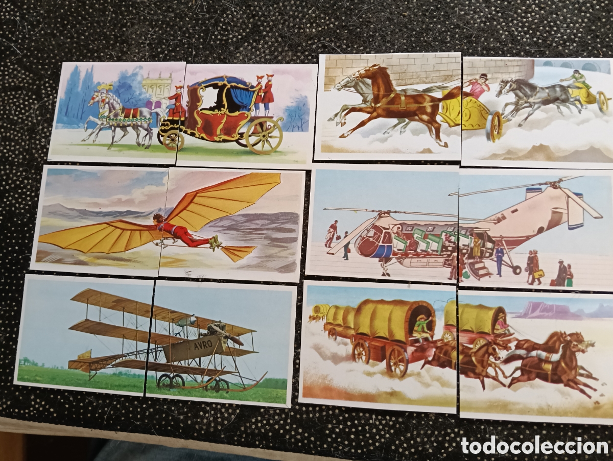 Coleccionismo cromos antiguos: Lote de 6 cromos dobles de La aventura de la velocidad&rdquo; editada por Difusora de Cultura (DIDEC) 197