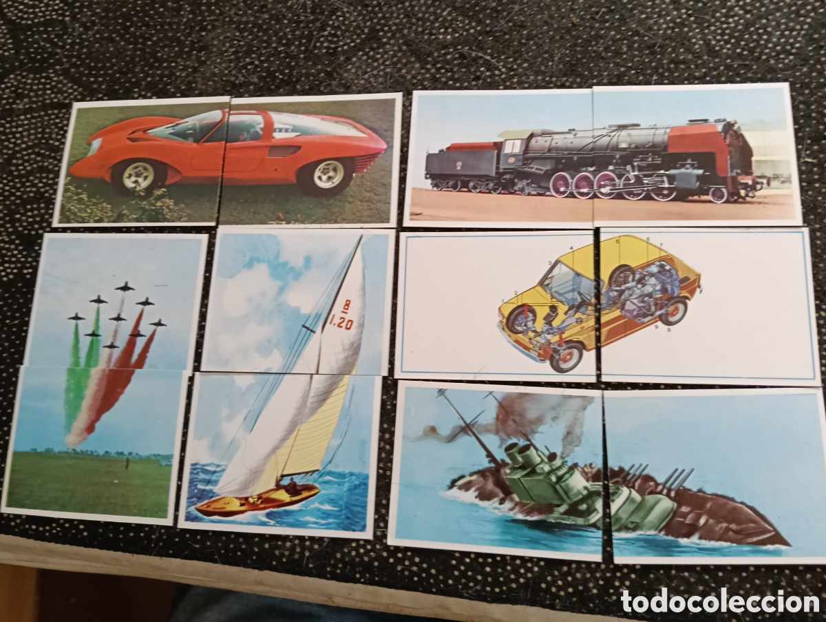 Coleccionismo cromos antiguos: Lote de 6 cromos dobles de La aventura de la velocidad&rdquo; editada por Difusora de Cultura (DIDEC) 197