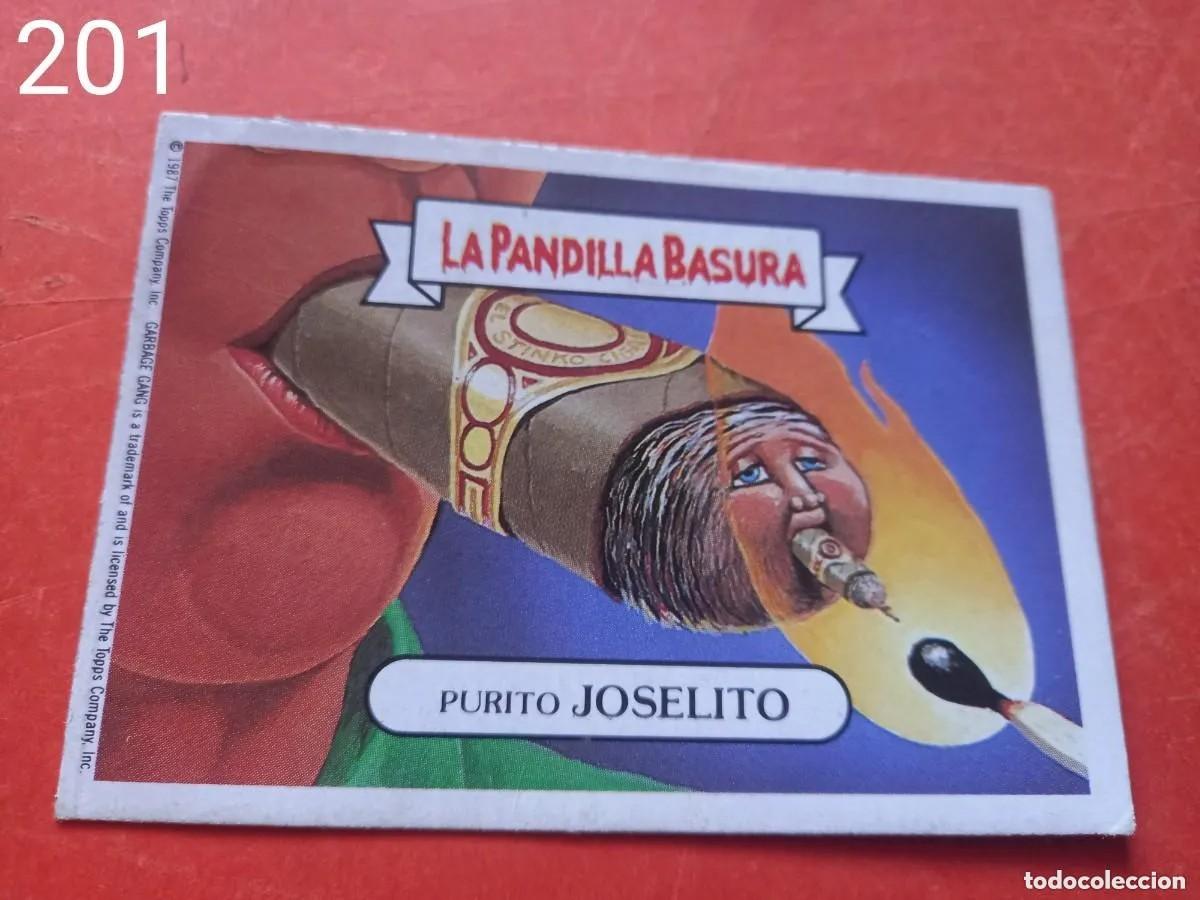 Coleccionismo cromos antiguos: Cromo n.201 la pandilla basura (album azul) sin pegar