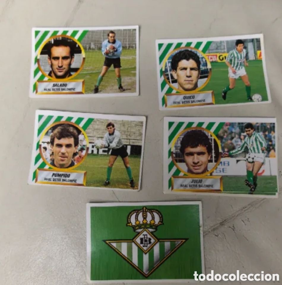 Coleccionismo cromos antiguos: Cromos Real Betis Balompi&eacute; Liga 88/89