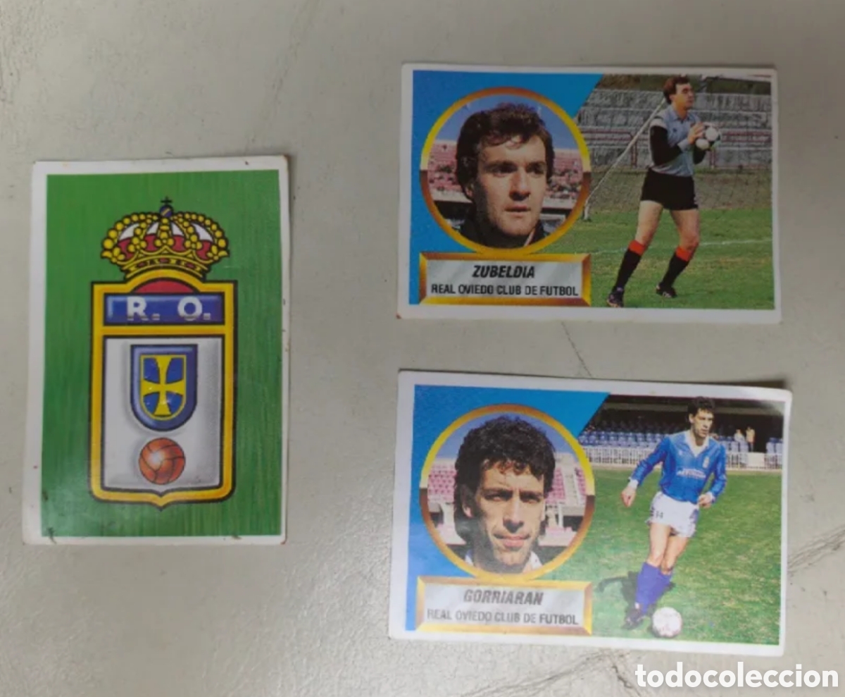 Coleccionismo cromos antiguos: Cromos futbol real Oviedo liga 88 89 ediciones este