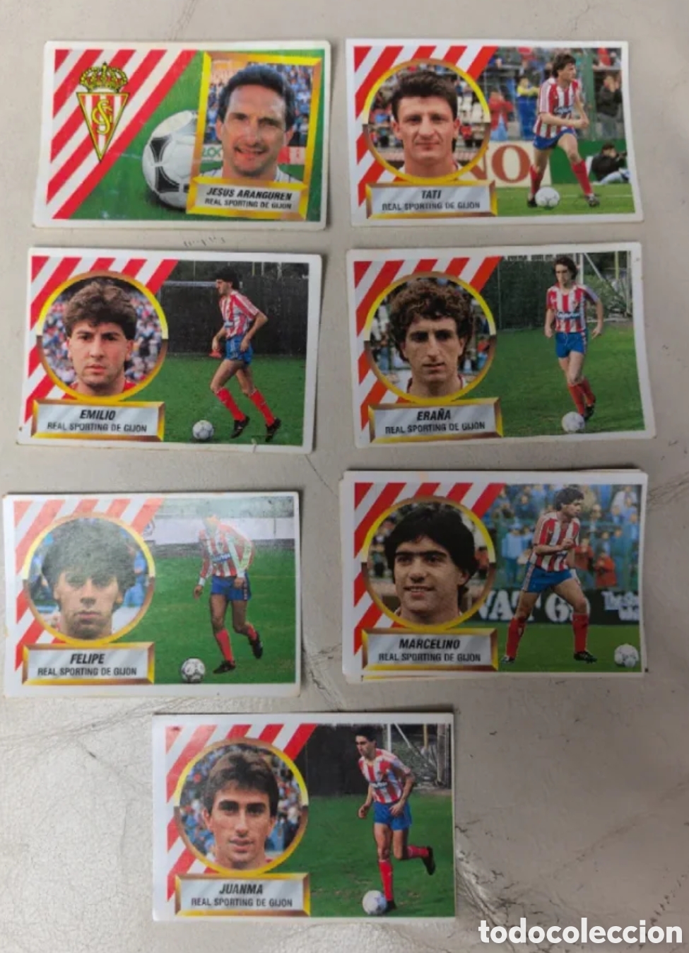 Coleccionismo cromos antiguos: Cromos Futbol Real Sporting Gij&oacute;n Liga 88/89