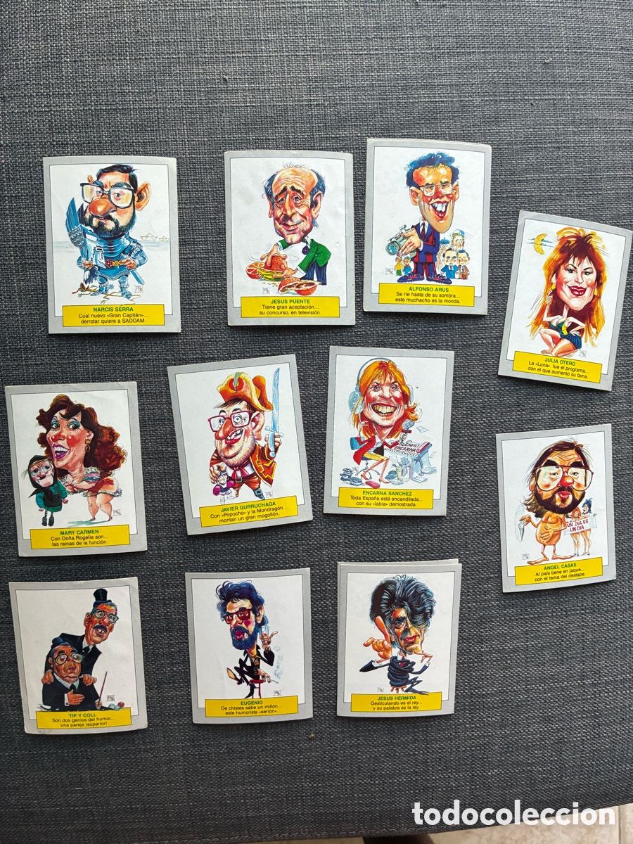 Coleccionismo cromos antiguos: Cromos de Caricaturas Famosos