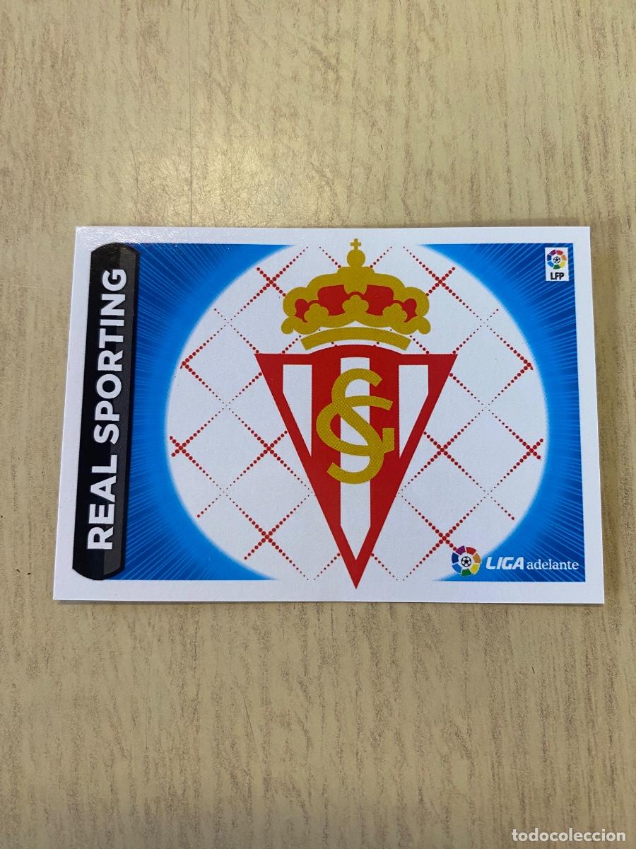 Coleccionismo cromos antiguos: Cromos sin pegar liga BBVA 2014-15 escudos Sporting de Gijon
