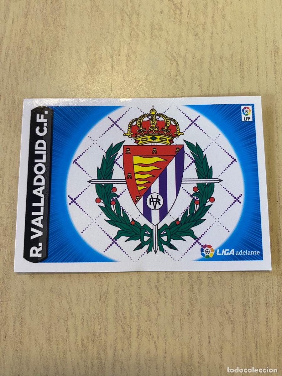 Coleccionismo cromos antiguos: Cromos sin pegar liga BBVA 2014-15 Escudos R.Valladolid