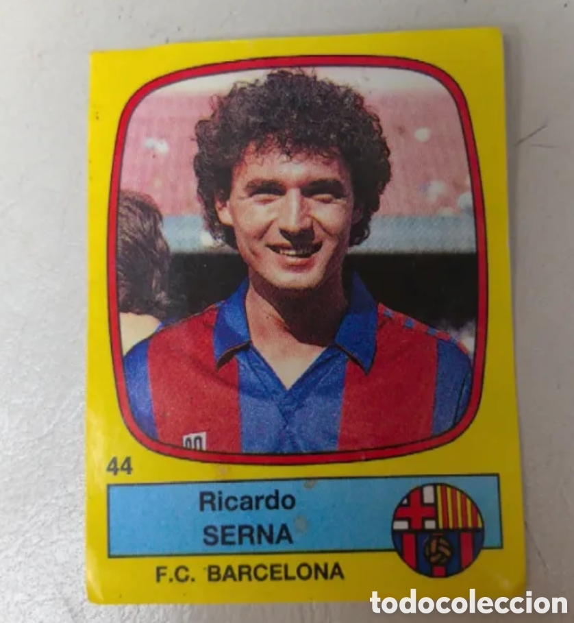 Coleccionismo cromos antiguos: Cromo adhesivo Ricardo serna F.C. Barcelona