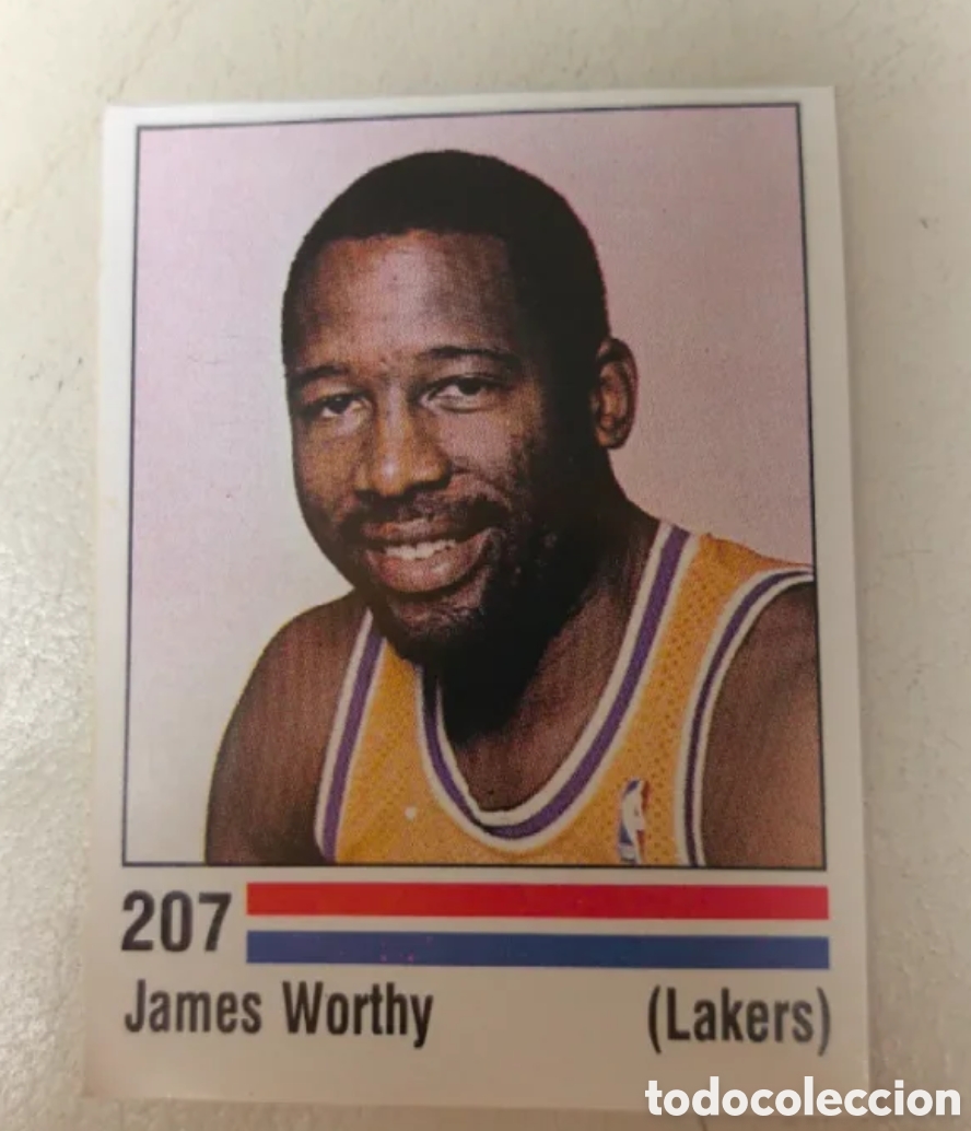 Coleccionismo cromos antiguos: Cromo James Worthy Lakers Panini basket nba 89