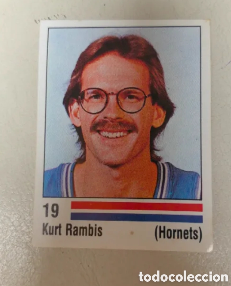 Coleccionismo cromos antiguos: Cromo Kurt Rambis Hornets Panini basket nba 89