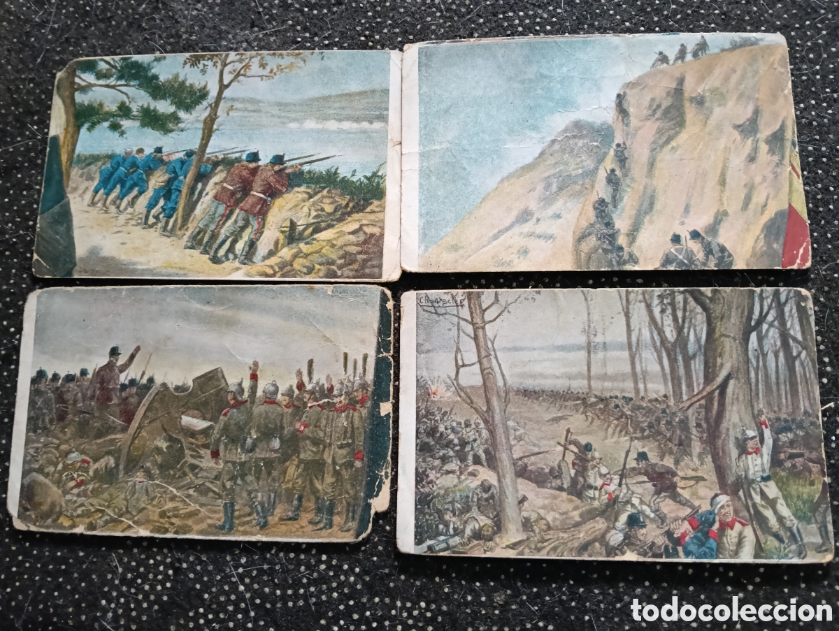 Coleccionismo cromos antiguos: 4 cromos de Jaume Boix la guerra de Ruman&iacute;a n&deg; 2-3-5-14 muy usados