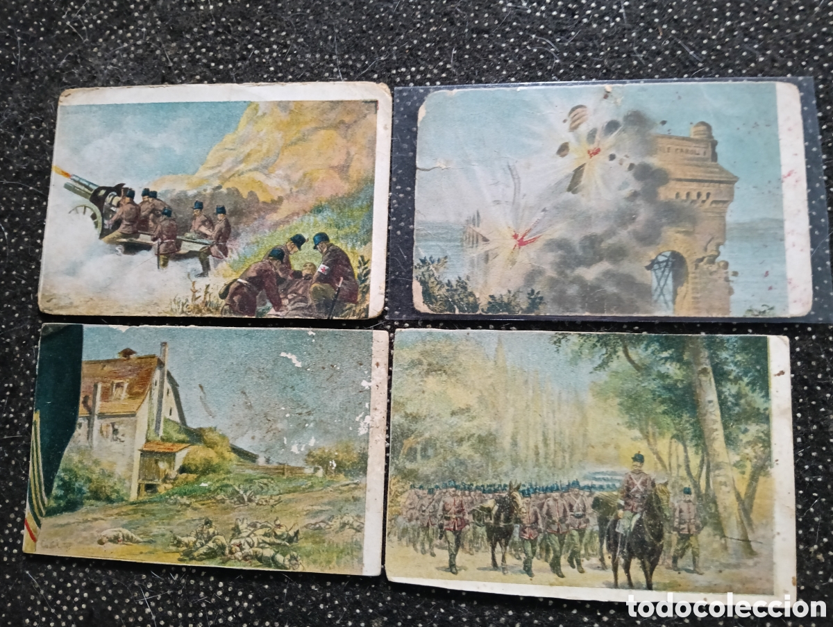 Coleccionismo cromos antiguos: 4 cromos de Jaume Boix la guerra de Ruman&iacute;a n&deg; 13-15-17-17- muy usados