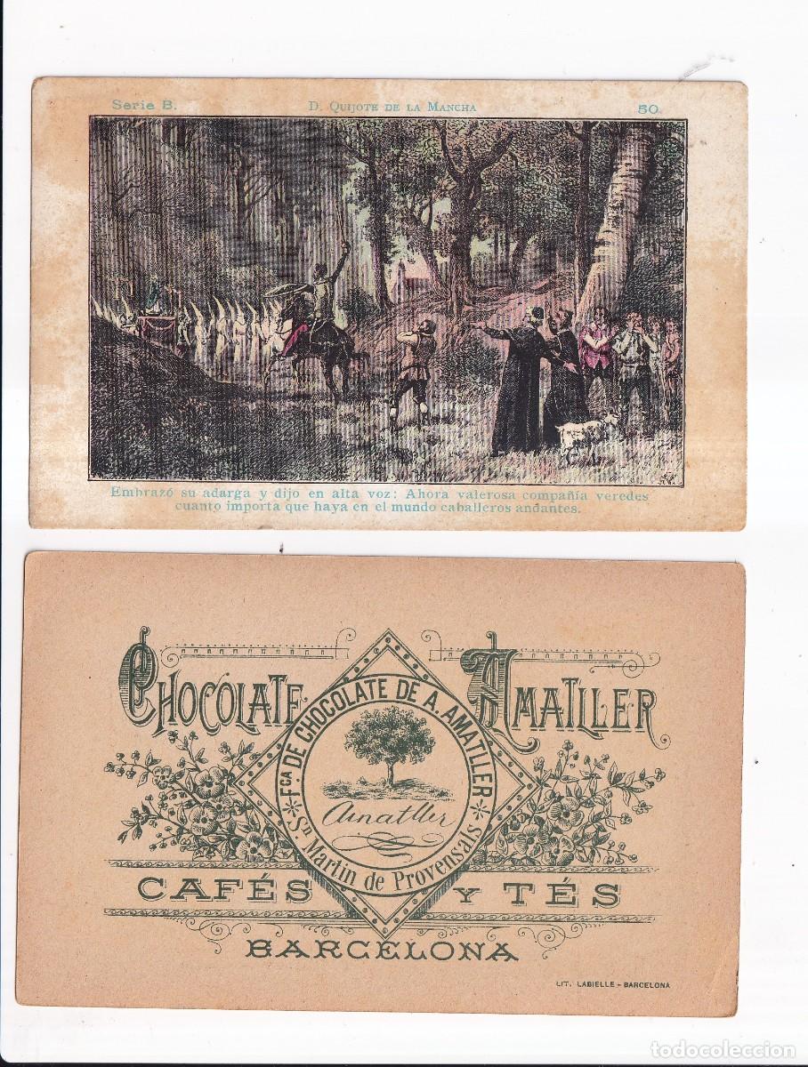 Coleccionismo cromos antiguos: D. QUIJOTE DE LA MANCHA : SERIA B. NUMERO 50 .- CHOCOLATE AMATLLER