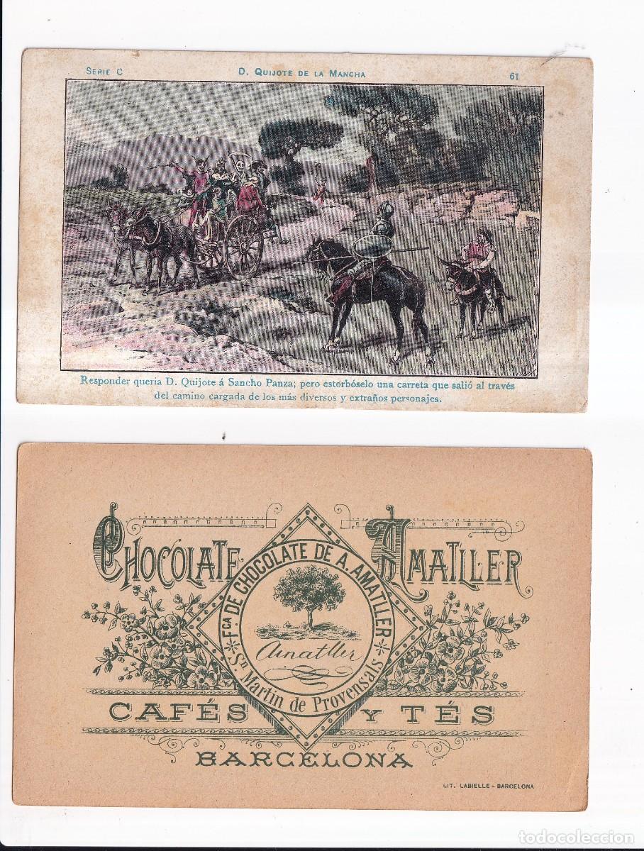 Coleccionismo cromos antiguos: D. QUIJOTE DE LA MANCHA : SERIA B. NUMERO 61 .- CHOCOLATE AMATLLER
