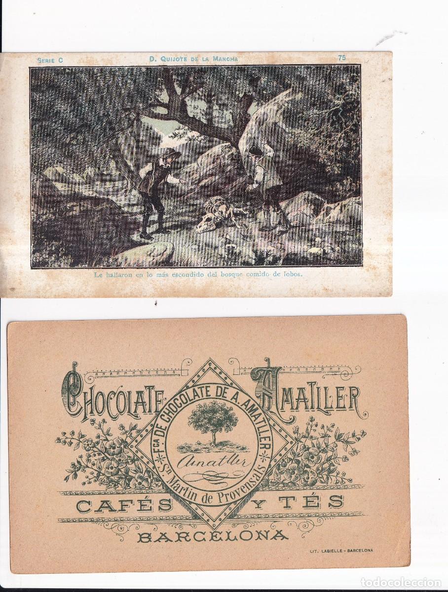 Coleccionismo cromos antiguos: D. QUIJOTE DE LA MANCHA : SERIA B. NUMERO 75 .- CHOCOLATE AMATLLER
