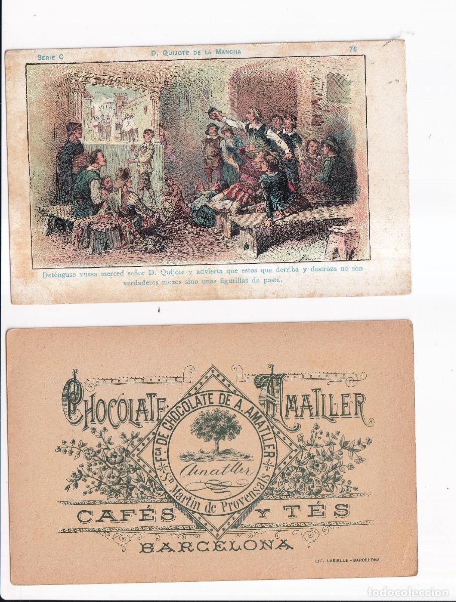 Coleccionismo cromos antiguos: D. QUIJOTE DE LA MANCHA : SERIA B. NUMERO 76 .- CHOCOLATE AMATLLER
