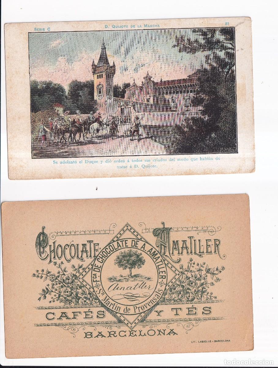 Coleccionismo cromos antiguos: D. QUIJOTE DE LA MANCHA : SERIA C. NUMERO 81 .- CHOCOLATE AMATLLER