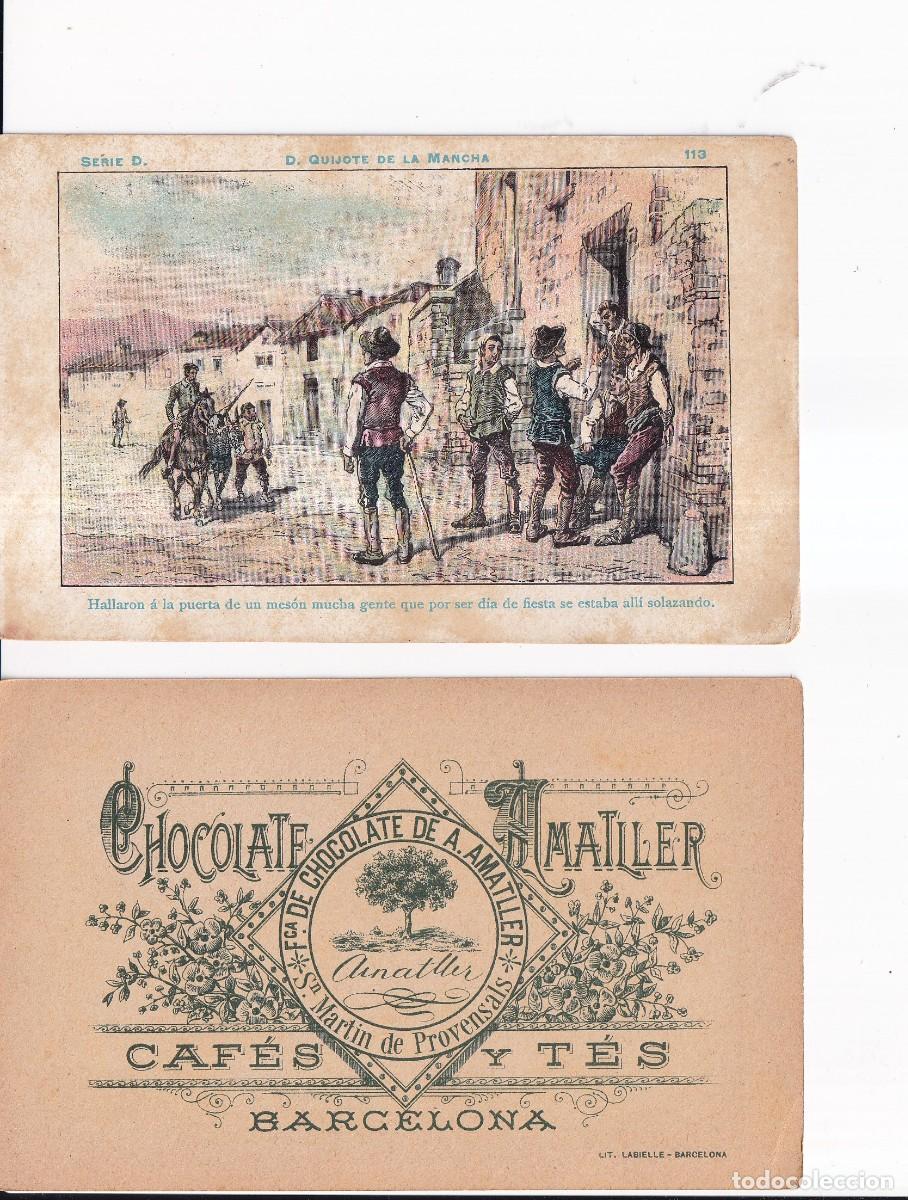 Coleccionismo cromos antiguos: D. QUIJOTE DE LA MANCHA : SERIE D. NUMERO 113 .- CHOCOLATE AMATLLER