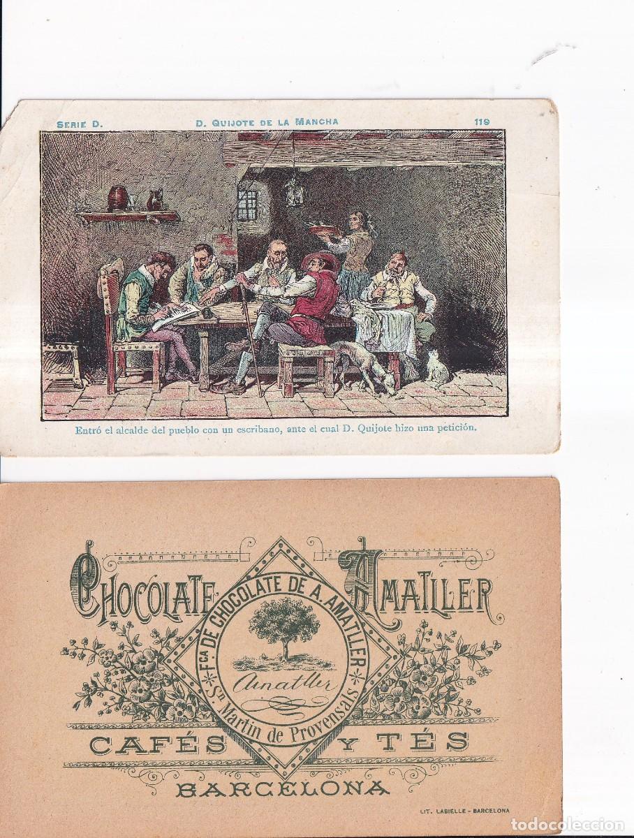 Coleccionismo cromos antiguos: D. QUIJOTE DE LA MANCHA : SERIE D. NUMERO 119 .- CHOCOLATE AMATLLER