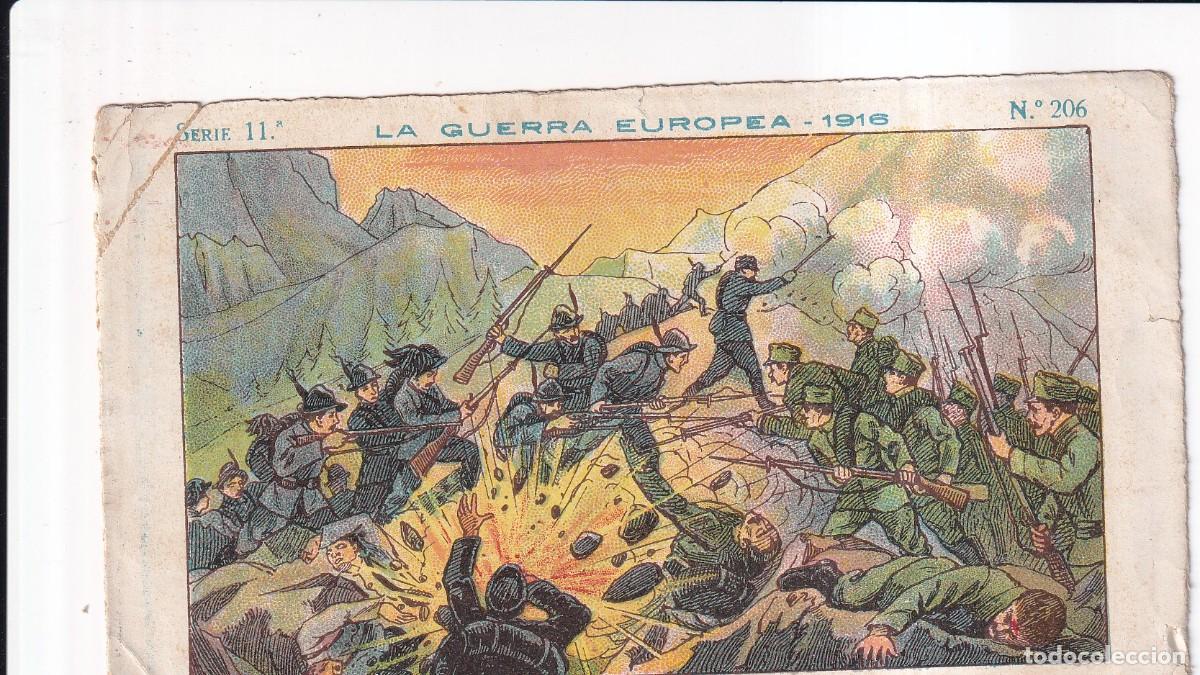 Coleccionismo cromos antiguos: LA GUERRA EUROPEA 1916 : SERIE 11&ordm; .- NUMERO 206 .- CHOCOLATE AMATLER