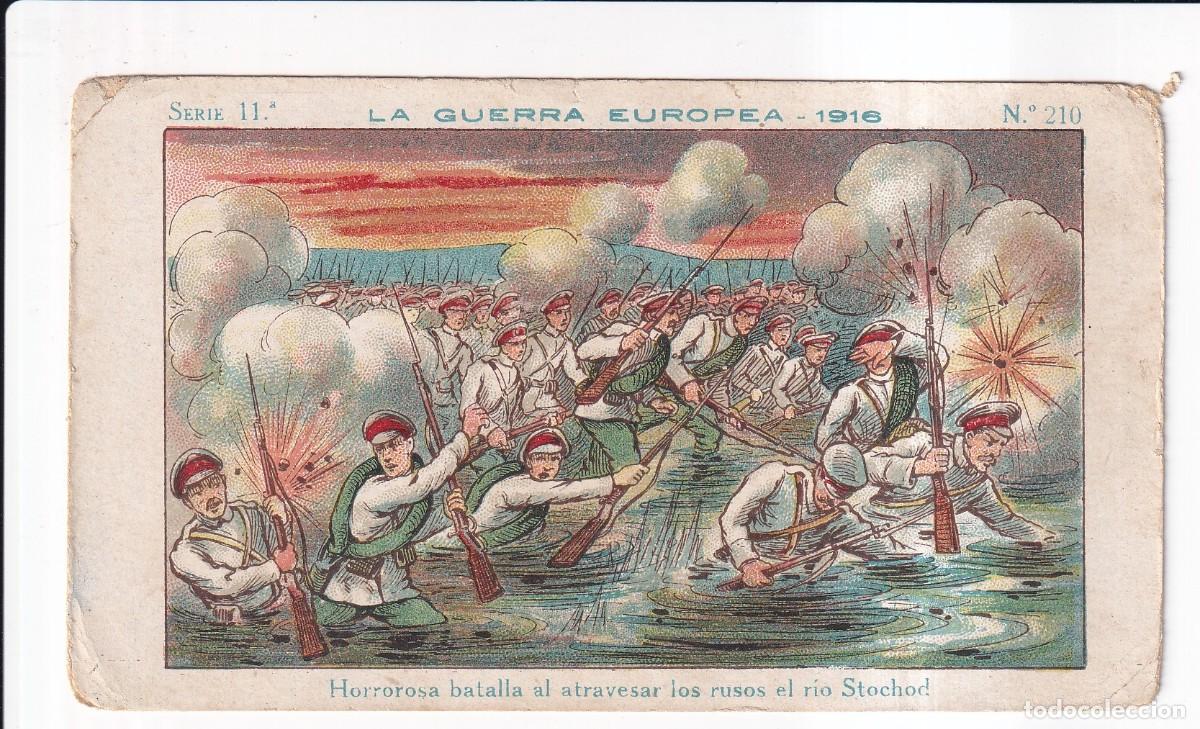 Coleccionismo cromos antiguos: LA GUERRA EUROPEA 1916 : SERIE 11&ordm; .- NUMERO 210 .- CHOCOLATE AMATLER