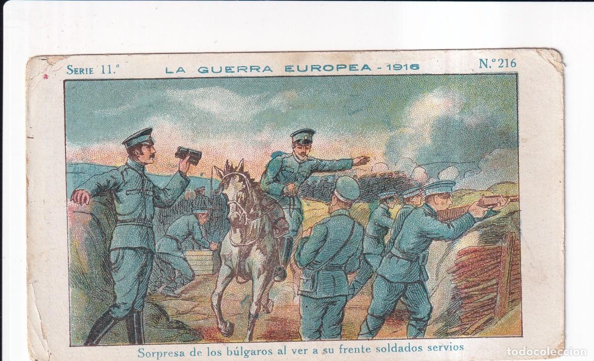 Coleccionismo cromos antiguos: LA GUERRA EUROPEA 1916 : SERIE 11&ordm; .- NUMERO 216 .- CHOCOLATE AMATLER