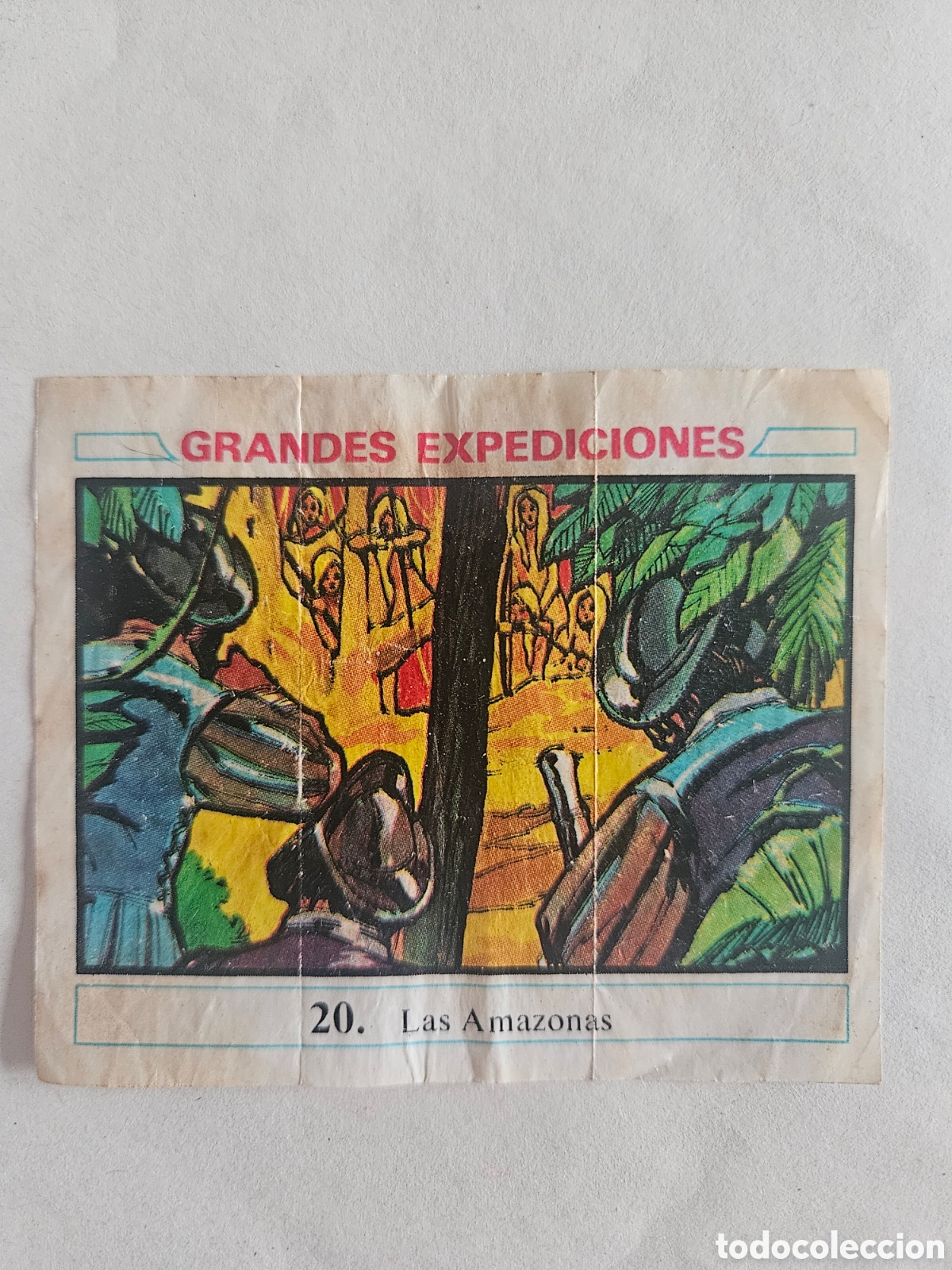 Colecionismo Cromos antigos: CROMO - GRANDES EXPEDICIONES - N&deg; 20 LAS AMAZONAS - CHICLES DUNKIN - NUNCA PEGADO