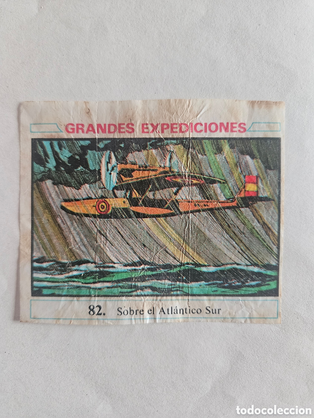 Coleccionismo cromos antiguos: CROMO - GRANDES EXPEDICIONES - N&deg; 82 SOBRE EL ATLANTICO SUR - CHICLES DUNKIN - NUNCA PEGADO