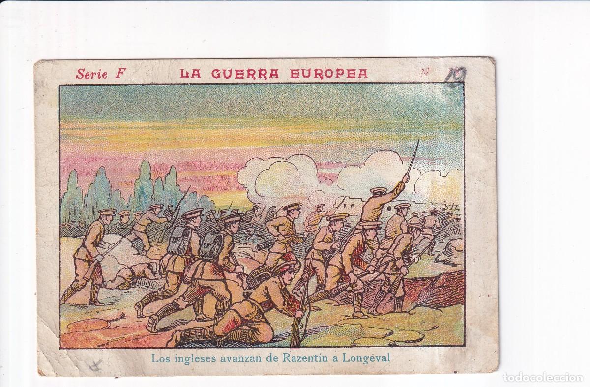 Coleccionismo cromos antiguos: LA GUERRA EUROPEA : SERIE F .- NUMERO 19 .- CHOCOLATE JUNCOSA