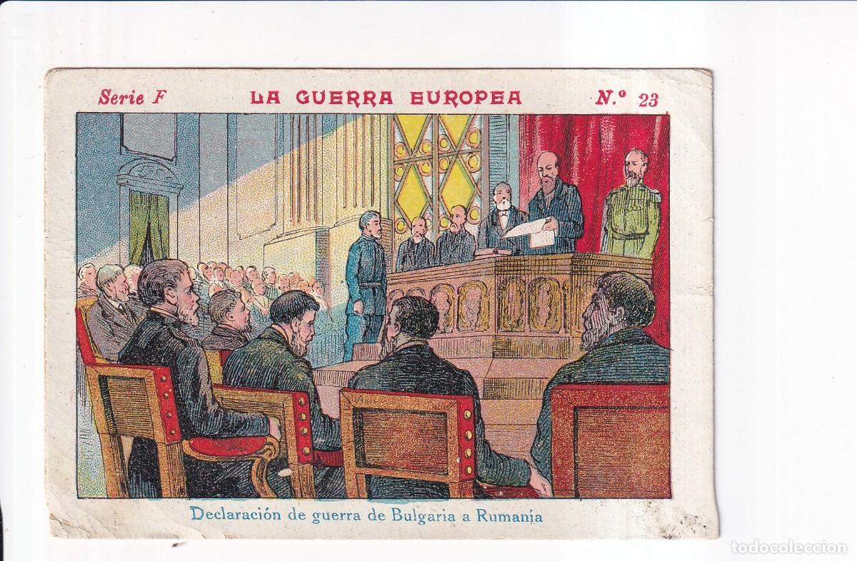 Coleccionismo cromos antiguos: LA GUERRA EUROPEA : SERIE F .- NUMERO 23 .- CHOCOLATE JUNCOSA