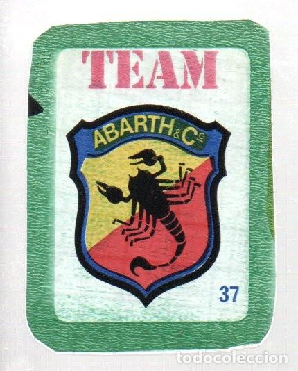 Coleccionismo cromos antiguos: ANTIGUO CROMO BIMBO SUPER EMBLEMAS N&ordm; 37 - TEAM, ABARTH & C&ordm;. NUEVO, SIN PEGAR.