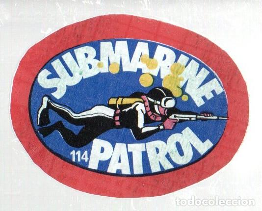 Coleccionismo cromos antiguos: ANTIGUO CROMO BIMBO SUPER EMBLEMAS N&ordm; 114 - SUBMARINE PATROL. NUEVO, SIN PEGAR.