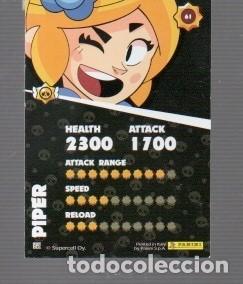 Coleccionismo cromos antiguos: CROMO DE BRAWL STAWL EDITOR PANINI. PIPER - Foto 2