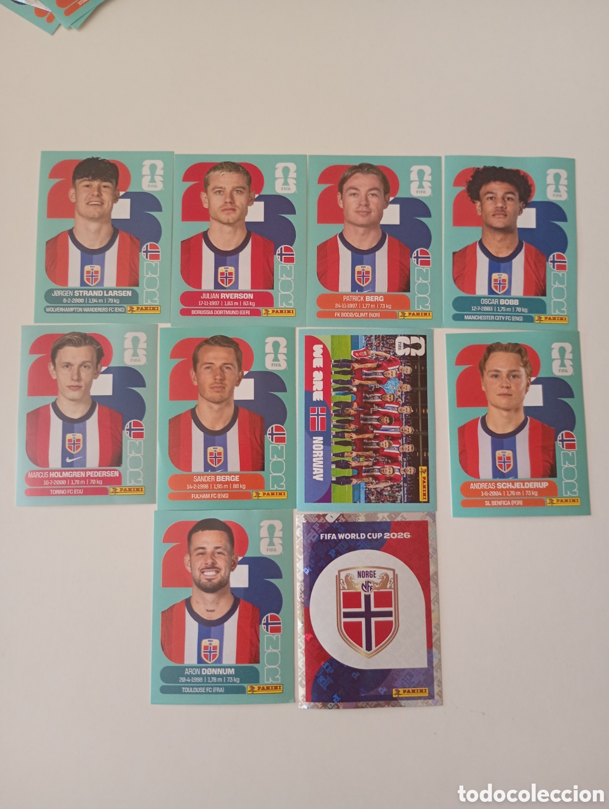 Coleccionismo cromos antiguos: lote cromos panini noruega mundial usa 2026 panini