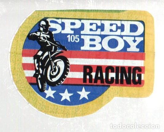 Coleccionismo cromos antiguos: ANTIGUO CROMO BIMBO SUPER EMBLEMAS N&ordm; 105 - SPEED BOY RACING. NUEVO, SIN PEGAR.