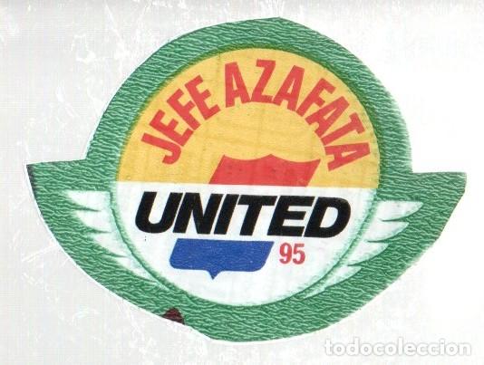 Coleccionismo cromos antiguos: ANTIGUO CROMO BIMBO SUPER EMBLEMAS N&ordm; 95 - JEFE AZAFATA, UNITED. NUEVO, SIN PEGAR.