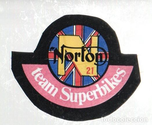 Coleccionismo cromos antiguos: ANTIGUO CROMO BIMBO SUPER EMBLEMAS - N&ordm; 21 - NORTON TEAM SUPERBIKES. NUEVO, SIN PEGAR.