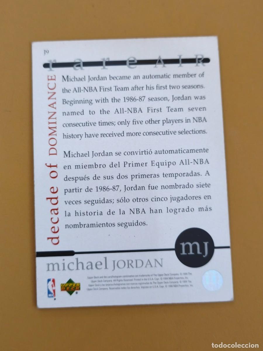 Coleccionismo cromos antiguos: michael jordan, upper deck 1994 - Foto 2