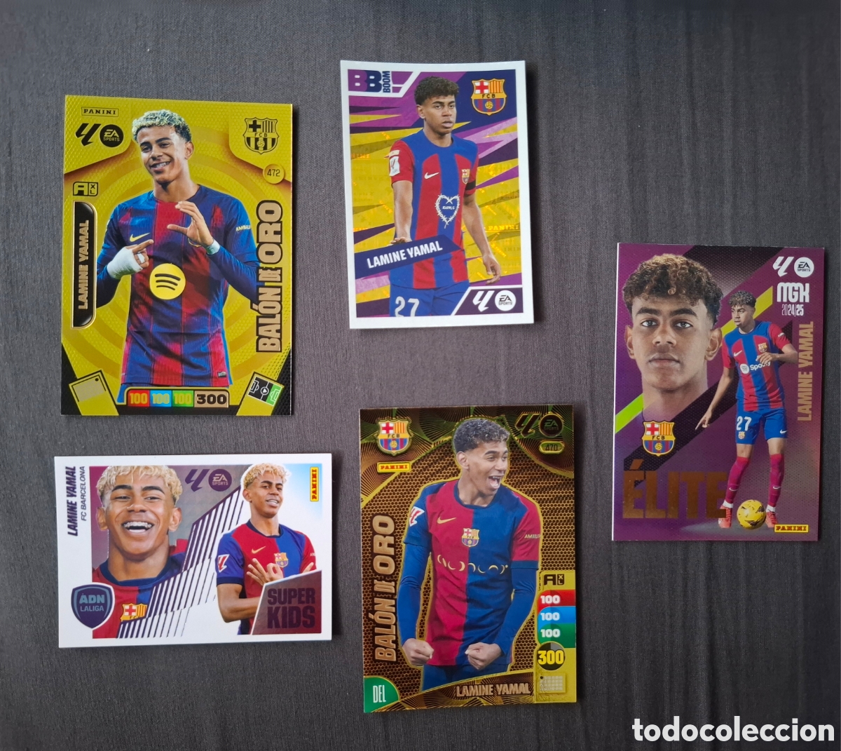 Coleccionismo cromos antiguos: Lamine Yamal Panini Cards balon oro