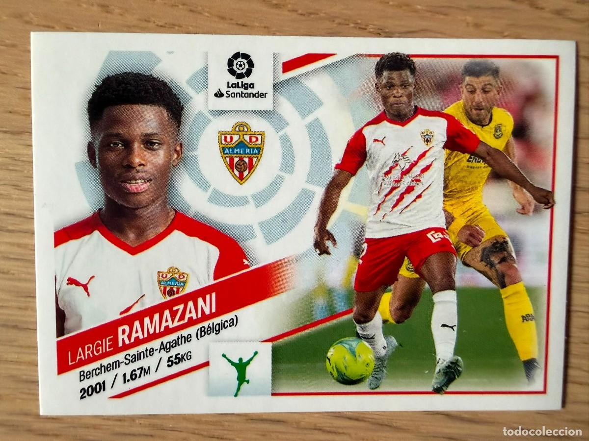 Coleccionismo cromos antiguos: 18 RAMAZANI ALMERIA 22 23 2022 2023 LIGA SANTANDER COLECCIONES ESTE SIN PEGAR STICKER