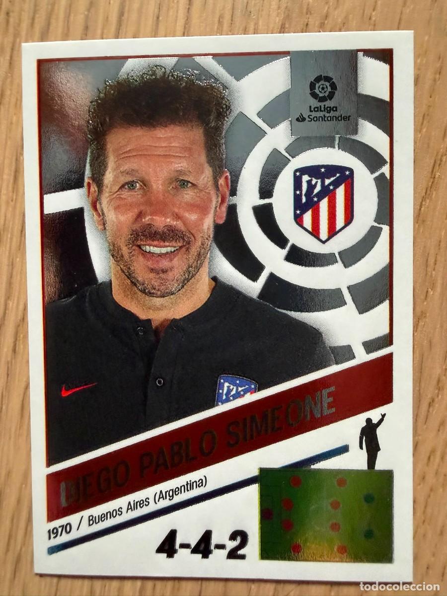 Coleccionismo cromos antiguos: 2 SIMEONE ENTRENADOR ATLETICO MADRID 22 23 2022 2023 LIGA SANTANDER COLECCIONES ESTE SIN PEGAR