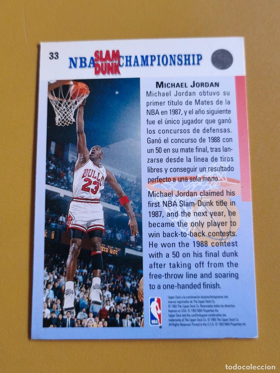 Coleccionismo cromos antiguos: michael jordan, upper deck two time champion 1987 1988 - Foto 2