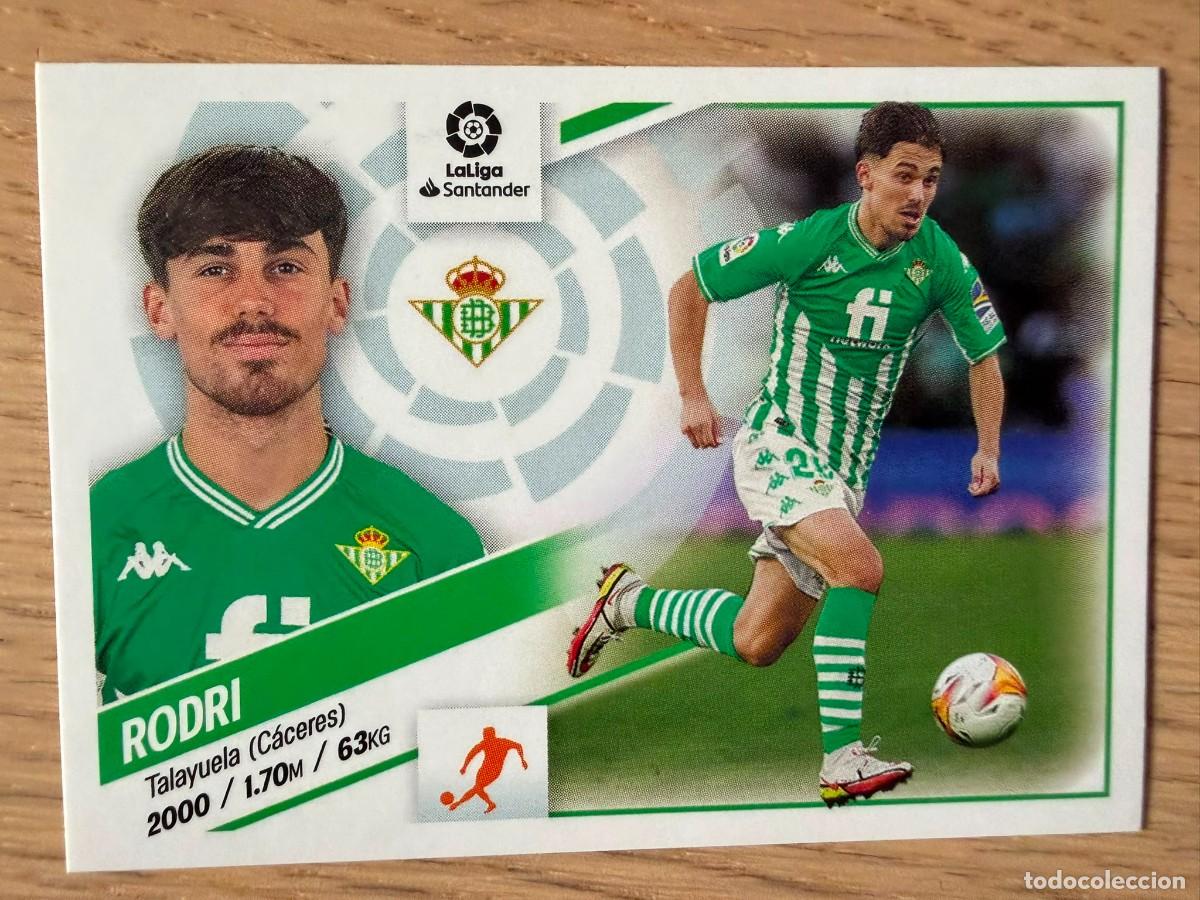 Coleccionismo cromos antiguos: 16A 16A A RODRI REAL BETIS 22 23 2022 2023 LIGA SANTANDER COLECCIONES ESTE SIN PEGAR STICKER