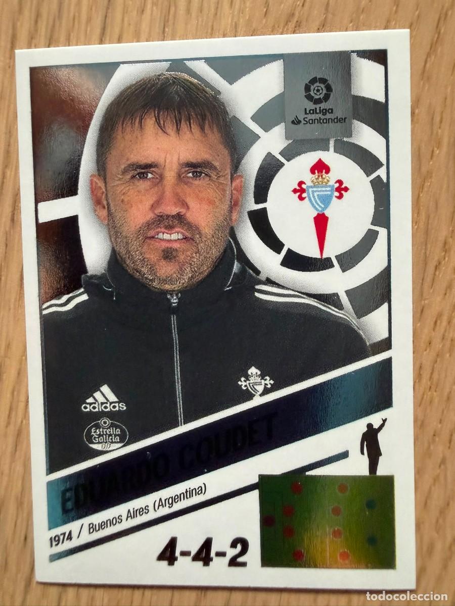 Coleccionismo cromos antiguos: 2 COUDET ENTRENADOR CELTA VIGO 22 23 2022 2023 LIGA SANTANDER COLECCIONES ESTE SIN PEGAR STICKER