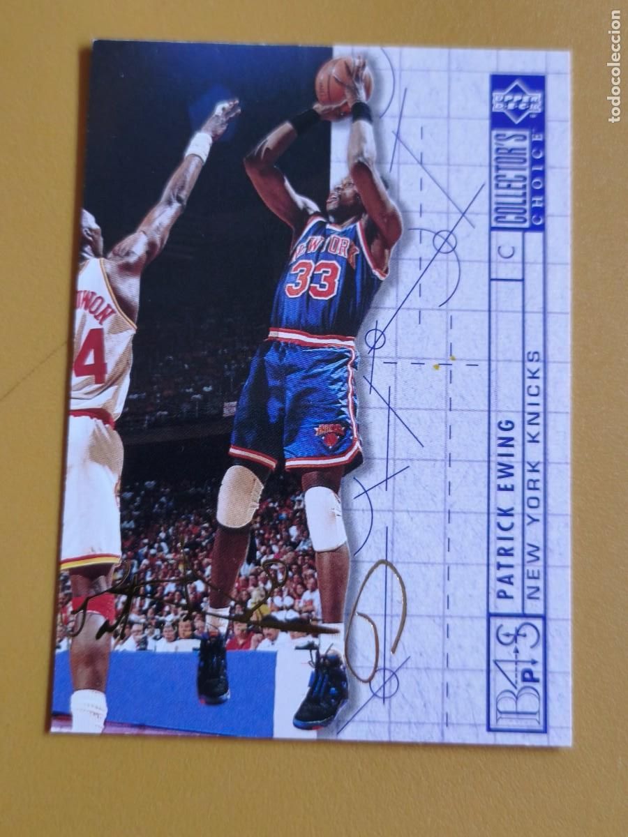 Coleccionismo cromos antiguos: patrick ewing, upper deck collector's firmada
