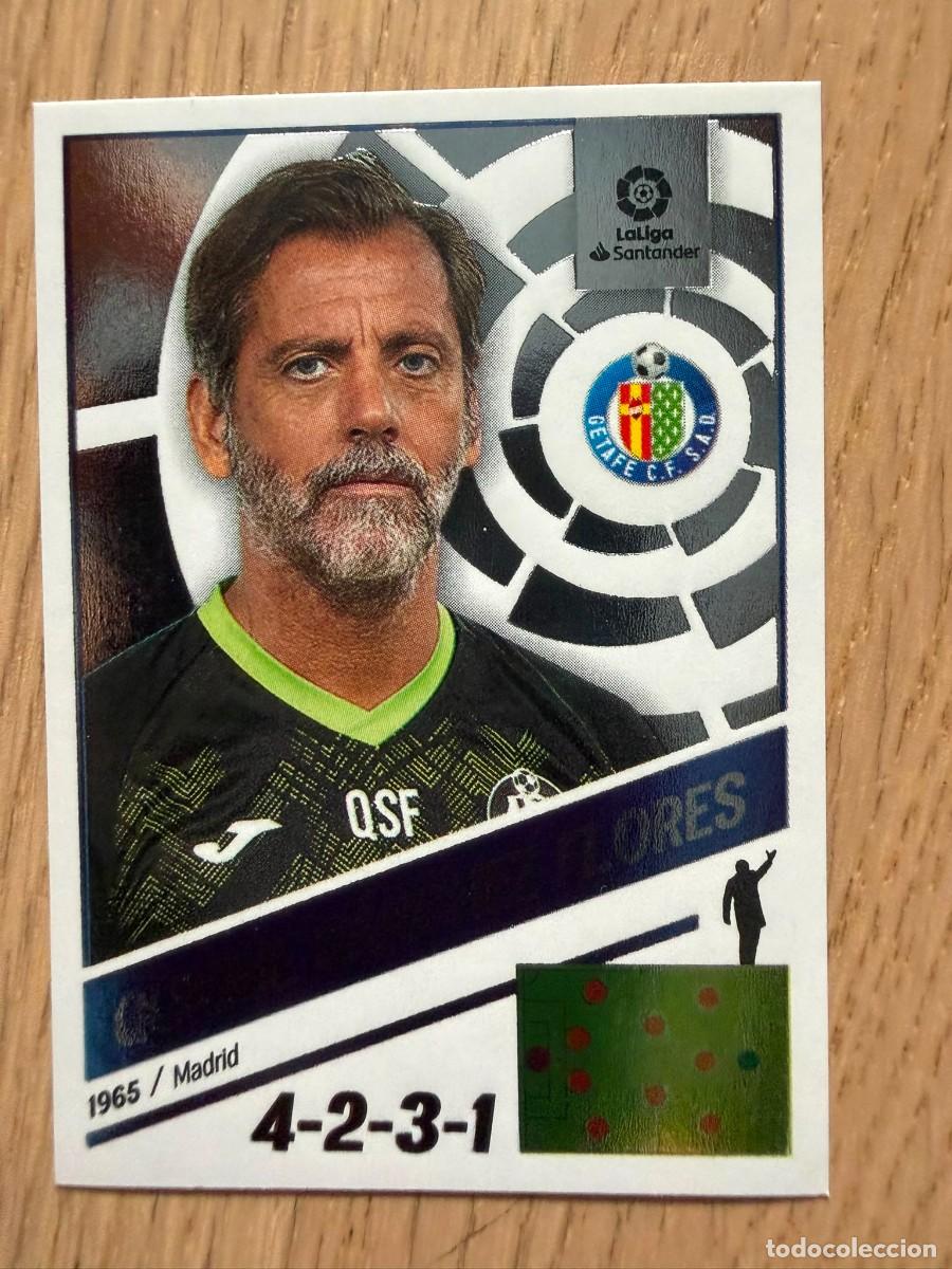Coleccionismo cromos antiguos: 2 QUIQUE ENTRENADOR GETAFE 22 23 2022 2023 LIGA SANTANDER COLECCIONES ESTE SIN PEGAR STICKER