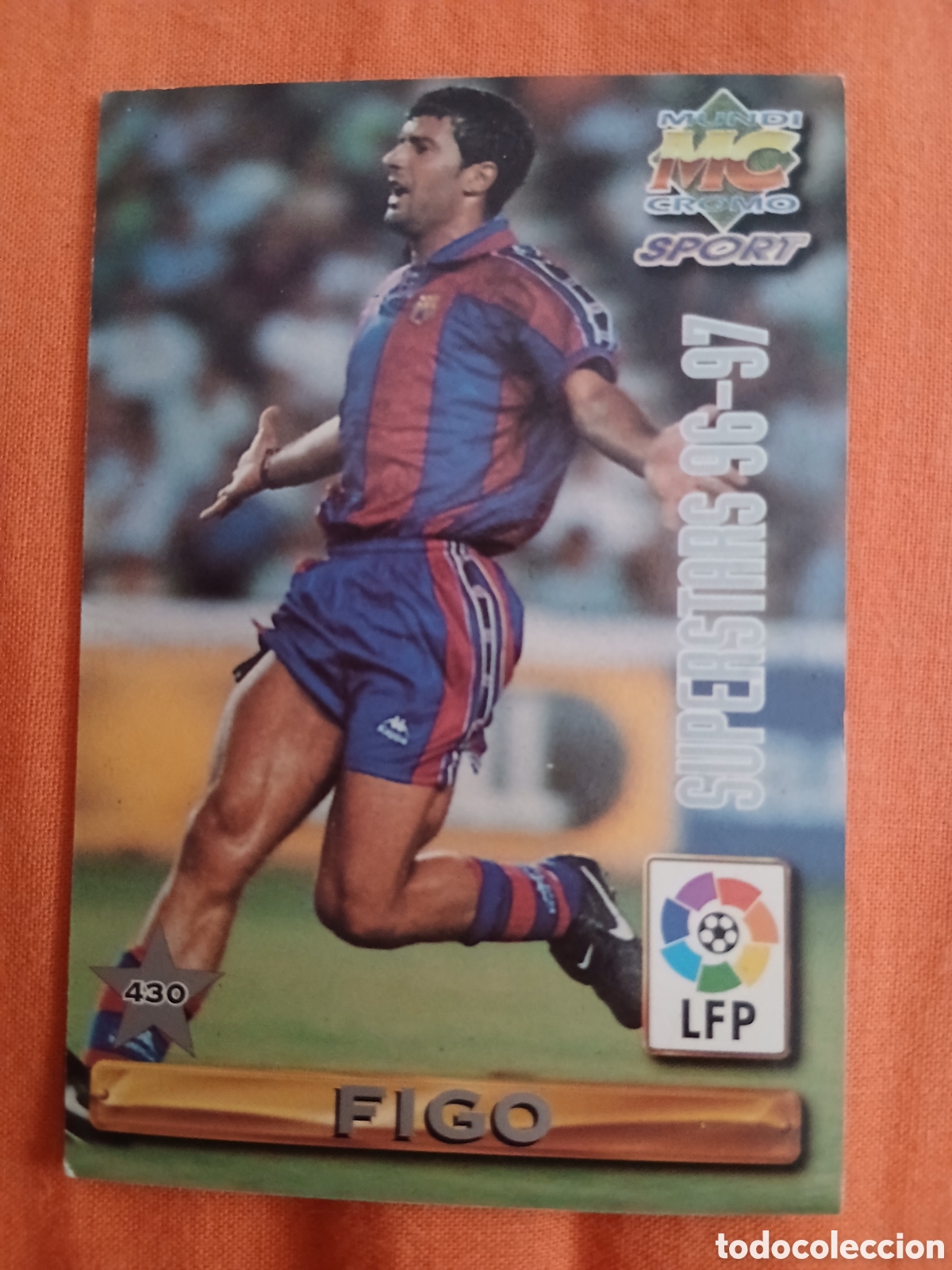Coleccionismo cromos antiguos: Cromo Figo/Baia Las Fichas de la Liga Mundicromo Sport (Temp. 1996-97) Barcelona