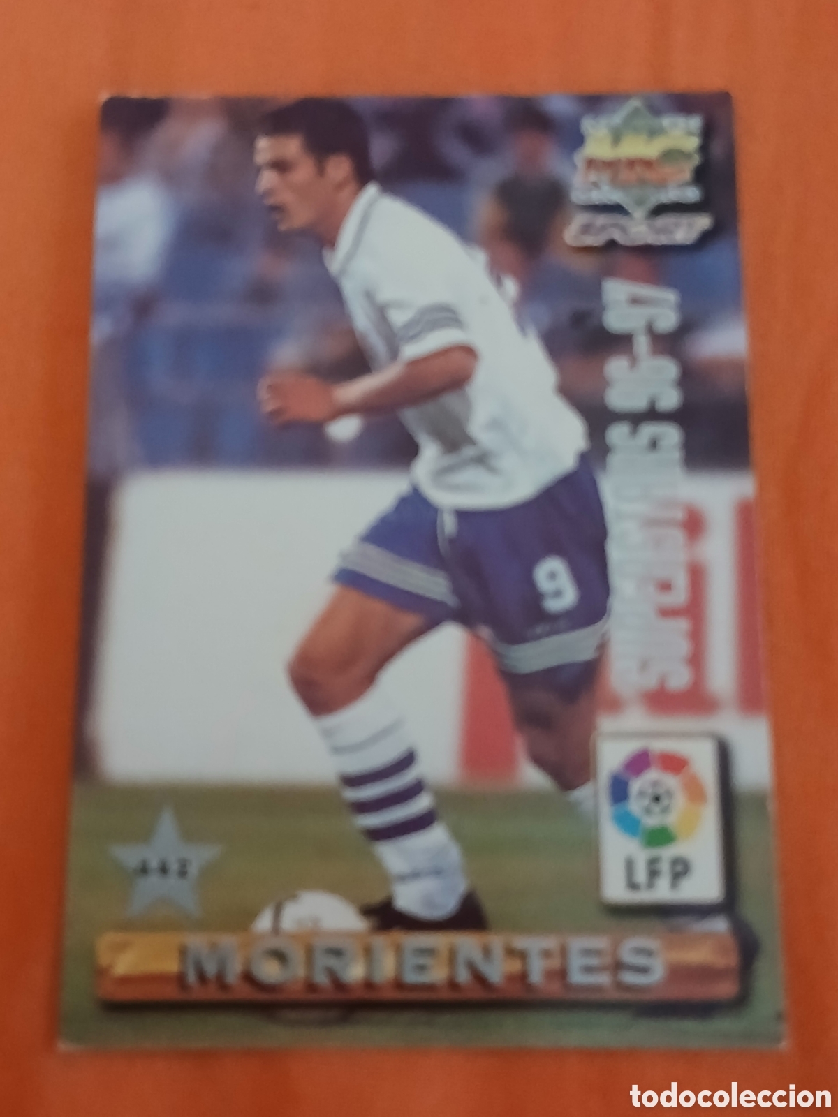 Coleccionismo cromos antiguos: Cromo Morientes/G. L&oacute;pez Las Fichas de la Liga Mundicromo Sport (Temp. 1996-97) N&deg;442 (Zaragoza)