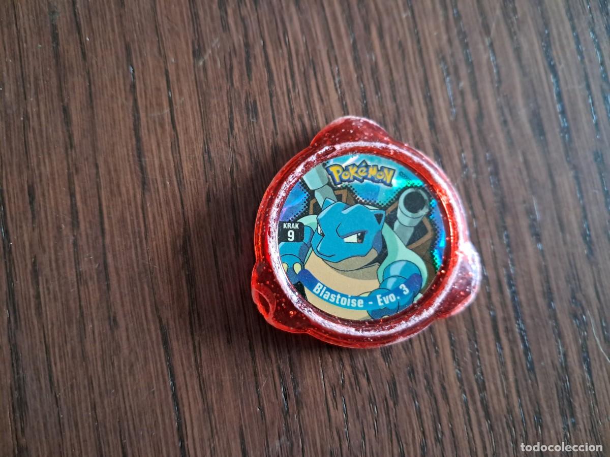 Coleccionismo cromos antiguos: COLECCI&Oacute;N TAZOS PANINI POK&Eacute;MON KRAKS TAZO CAPS POGS 9 BLASTOISE EVOLUCI&Oacute;N 3 PERSONAJE SERIE ANIME