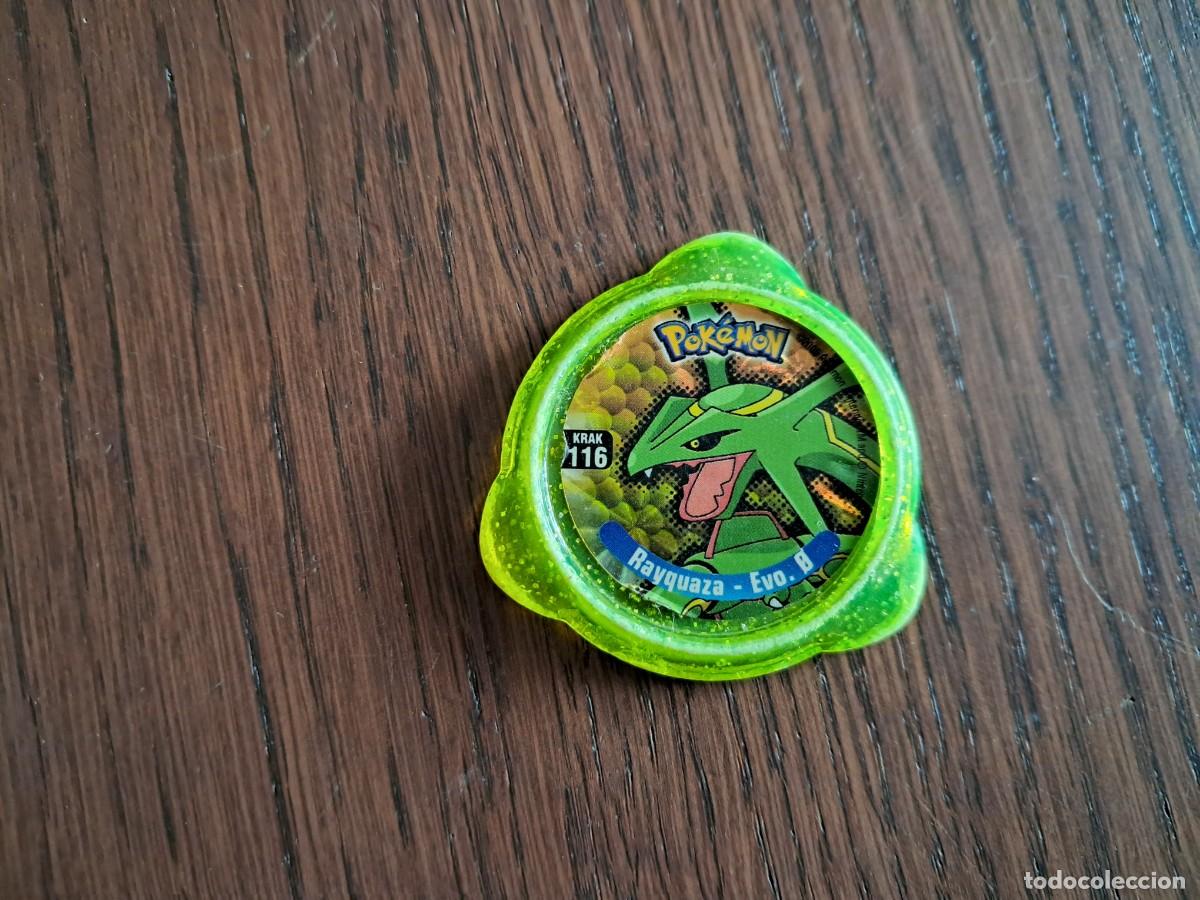 Coleccionismo cromos antiguos: COLECCI&Oacute;N TAZOS PANINI NINTENDO POK&Eacute;MON KRAKS TAZO CAPS POGS KRAK 116 RAYQUAZA EVOLUCI&Oacute;N 0