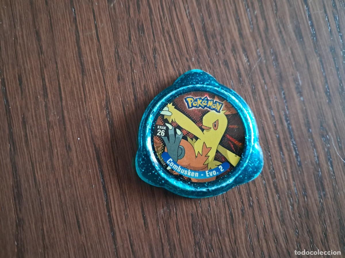 Coleccionismo cromos antiguos: COLECCI&Oacute;N TAZOS PANINI NINTENDO POK&Eacute;MON KRAKS TAZO CAPS POGS KRAK 26 COMBUSKEN - EVO. 2